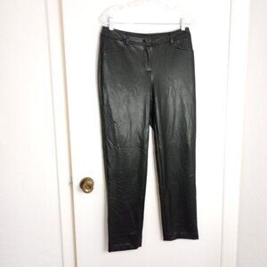 Anne Klein Black Faux Leather Pants